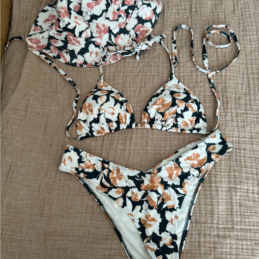 Abercrombie & Fitch Floral Bikini & Matching Bucket Hat
